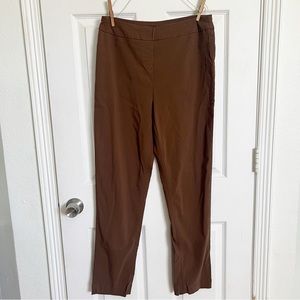 Soft Surroundings | Pull On Pants Elastic Brown Spandex Pants Large Straight Leg
